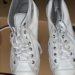 White Leather converse size 11